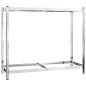 vidaXL Reifenregale mit 2 Böden 2 Stk. Silbern 110x40x110 cm Stahl vidaXL Reifenregale mit 2 Böden 2 Stk. Silbern 110x40x110 cm Stahl