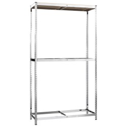 vidaXL Reifenregal mit 2 Böden Silbern 110x40x180 cm Stahl