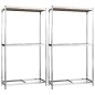 vidaXL Reifenregale mit 2 Böden 2 Stk. Silbern 110x40x180 cm Stahl vidaXL Reifenregale mit 2 Böden 2 Stk. Silbern 110x40x180 cm Stahl