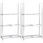 vidaXL Reifenregale mit 3 Böden 2 Stk. Silbern 110x40x200 cm Stahl vidaXL Reifenregale mit 3 Böden 2 Stk. Silbern 110x40x200 cm Stahl