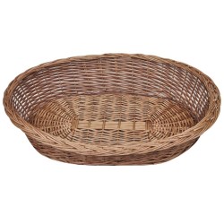 vidaXL Hundebett aus Weide Natur 90 cm