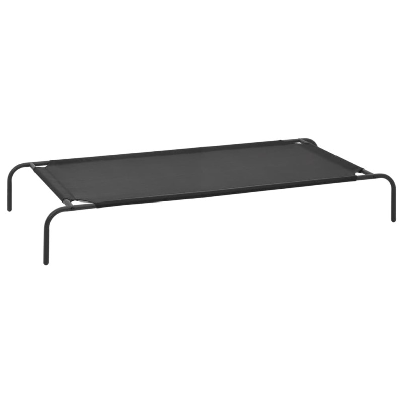 vidaXL Erhöhtes Hundebett Schwarz XL Textilene vidaXL Erhöhtes Hundebett Schwarz XL Textilene