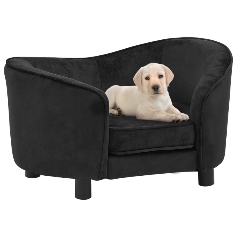 vidaXL Hundesofa Schwarz 69x49x40 cm Plüsch vidaXL Hundesofa Schwarz 69x49x40 cm Plüsch