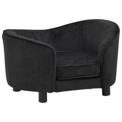 vidaXL Hundesofa Schwarz 69x49x40 cm Plüsch   