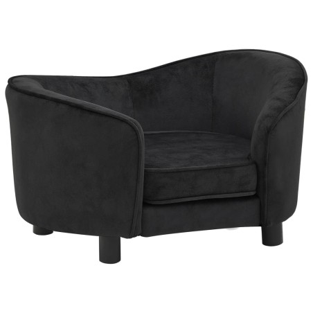 vidaXL Hundesofa Schwarz 69x49x40 cm Plüsch   