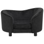 vidaXL Hundesofa Schwarz 69x49x40 cm Plüsch vidaXL Hundesofa Schwarz 69x49x40 cm Plüsch