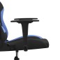 Gaming-Stuhl mit Massagefunktion Schwarz und Blau Stoff Gaming-Stuhl mit Massagefunktion Schwarz und Blau Stoff
