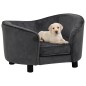 vidaXL Hundesofa Dunkelgrau 69x49x40 cm Plüsch vidaXL Hundesofa Dunkelgrau 69x49x40 cm Plüsch