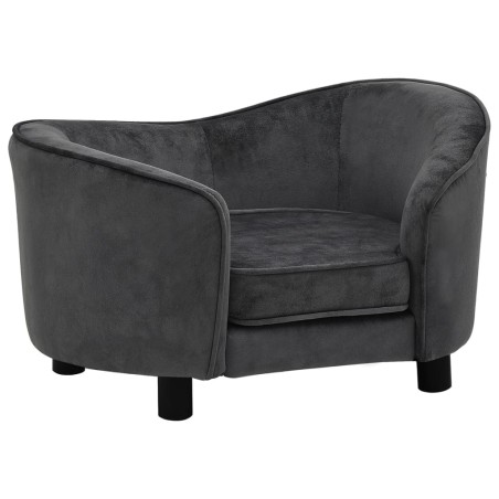 vidaXL Hundesofa Dunkelgrau 69x49x40 cm Plüsch   