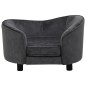 vidaXL Hundesofa Dunkelgrau 69x49x40 cm Plüsch vidaXL Hundesofa Dunkelgrau 69x49x40 cm Plüsch
