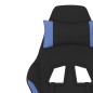 Gaming-Stuhl mit Massagefunktion Schwarz und Blau Stoff Gaming-Stuhl mit Massagefunktion Schwarz und Blau Stoff