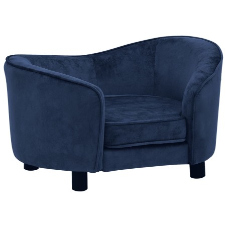 vidaXL Hundesofa Blau 69x49x40 cm Plüsch   