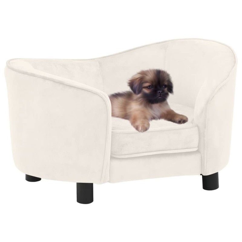 vidaXL Hundesofa Creme 69x49x40 cm Plüsch vidaXL Hundesofa Creme 69x49x40 cm Plüsch