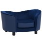 vidaXL Hundesofa Blau 69x49x40 cm Plüsch und Kunstleder vidaXL Hundesofa Blau 69x49x40 cm Plüsch und Kunstleder