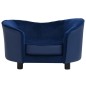 vidaXL Hundesofa Blau 69x49x40 cm Plüsch und Kunstleder vidaXL Hundesofa Blau 69x49x40 cm Plüsch und Kunstleder