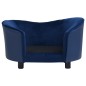 vidaXL Hundesofa Blau 69x49x40 cm Plüsch und Kunstleder vidaXL Hundesofa Blau 69x49x40 cm Plüsch und Kunstleder