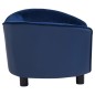 vidaXL Hundesofa Blau 69x49x40 cm Plüsch und Kunstleder vidaXL Hundesofa Blau 69x49x40 cm Plüsch und Kunstleder