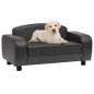 vidaXL Hundesofa Dunkelgrau 80x50x40 cm Kunstleder vidaXL Hundesofa Dunkelgrau 80x50x40 cm Kunstleder