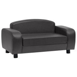 vidaXL Hundesofa Dunkelgrau 80x50x40 cm Kunstleder