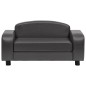 vidaXL Hundesofa Dunkelgrau 80x50x40 cm Kunstleder vidaXL Hundesofa Dunkelgrau 80x50x40 cm Kunstleder