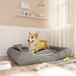 vidaXL Hundebett mit Kissen Grau 115x100x20 cm Oxford-Gewebe