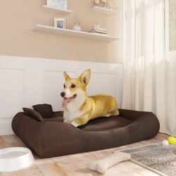 vidaXL Hundebett mit Kissen Braun 89x75x19 cm Oxford-Gewebe