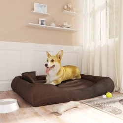vidaXL Hundebett mit Kissen Braun 115x100x20 cm Oxford-Gewebe