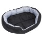 vidaXL Hundekissen Wendbar und Waschbar Grau und Schwarz 110x80x23 cm vidaXL Hundekissen Wendbar und Waschbar Grau und Schwarz 110x80x23 cm