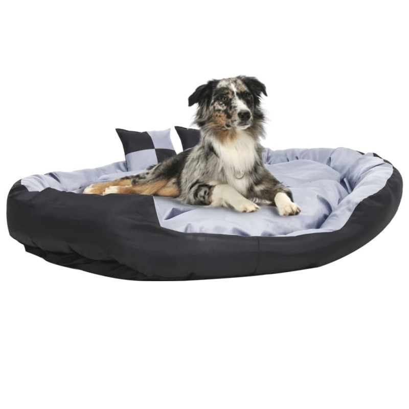 vidaXL Hundekissen Wendbar und Waschbar Grau und Schwarz 150x120x25 cm vidaXL Hundekissen Wendbar und Waschbar Grau und Schwarz 150x120x25 cm