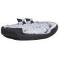 vidaXL Hundekissen Wendbar und Waschbar Grau und Schwarz 150x120x25 cm vidaXL Hundekissen Wendbar und Waschbar Grau und Schwarz 150x120x25 cm