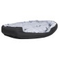 vidaXL Hundekissen Wendbar und Waschbar Grau und Schwarz 150x120x25 cm vidaXL Hundekissen Wendbar und Waschbar Grau und Schwarz 150x120x25 cm
