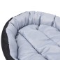vidaXL Hundekissen Wendbar und Waschbar Grau und Schwarz 150x120x25 cm vidaXL Hundekissen Wendbar und Waschbar Grau und Schwarz 150x120x25 cm