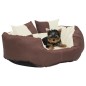 vidaXL Hundekissen Wendbar und Waschbar Braun und Creme 65x50x20 cm vidaXL Hundekissen Wendbar und Waschbar Braun und Creme 65x50x20 cm