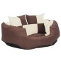 vidaXL Hundekissen Wendbar und Waschbar Braun und Creme 65x50x20 cm vidaXL Hundekissen Wendbar und Waschbar Braun und Creme 65x50x20 cm