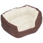 vidaXL Hundekissen Wendbar und Waschbar Braun und Creme 65x50x20 cm vidaXL Hundekissen Wendbar und Waschbar Braun und Creme 65x50x20 cm