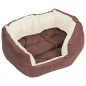 vidaXL Hundekissen Wendbar und Waschbar Braun und Creme 65x50x20 cm vidaXL Hundekissen Wendbar und Waschbar Braun und Creme 65x50x20 cm