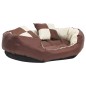 vidaXL Hundekissen Wendbar und Waschbar Braun und Creme 85x70x20 cm vidaXL Hundekissen Wendbar und Waschbar Braun und Creme 85x70x20 cm