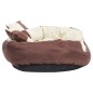 vidaXL Hundekissen Wendbar und Waschbar Braun und Creme 85x70x20 cm vidaXL Hundekissen Wendbar und Waschbar Braun und Creme 85x70x20 cm