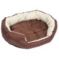 vidaXL Hundekissen Wendbar und Waschbar Braun und Creme 85x70x20 cm vidaXL Hundekissen Wendbar und Waschbar Braun und Creme 85x70x20 cm