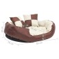 vidaXL Hundekissen Wendbar und Waschbar Braun und Creme 85x70x20 cm vidaXL Hundekissen Wendbar und Waschbar Braun und Creme 85x70x20 cm