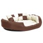 vidaXL Hundekissen Wendbar und Waschbar Braun und Creme 110x80x23 cm vidaXL Hundekissen Wendbar und Waschbar Braun und Creme 110x80x23 cm