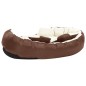 vidaXL Hundekissen Wendbar und Waschbar Braun und Creme 110x80x23 cm vidaXL Hundekissen Wendbar und Waschbar Braun und Creme 110x80x23 cm