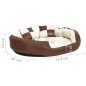 vidaXL Hundekissen Wendbar und Waschbar Braun und Creme 110x80x23 cm vidaXL Hundekissen Wendbar und Waschbar Braun und Creme 110x80x23 cm