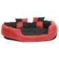 vidaXL Hundekissen Wendbar und Waschbar Rot und Schwarz 110x80x23 cm vidaXL Hundekissen Wendbar und Waschbar Rot und Schwarz 110x80x23 cm