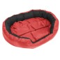 vidaXL Hundekissen Wendbar und Waschbar Rot und Schwarz 110x80x23 cm vidaXL Hundekissen Wendbar und Waschbar Rot und Schwarz 110x80x23 cm