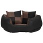 vidaXL Hundekissen Wendbar und Waschbar Schwarz und Braun 65x50x20 cm vidaXL Hundekissen Wendbar und Waschbar Schwarz und Braun 65x50x20 cm