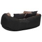 vidaXL Hundekissen Wendbar und Waschbar Schwarz und Braun 65x50x20 cm vidaXL Hundekissen Wendbar und Waschbar Schwarz und Braun 65x50x20 cm