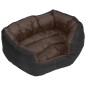 vidaXL Hundekissen Wendbar und Waschbar Schwarz und Braun 65x50x20 cm vidaXL Hundekissen Wendbar und Waschbar Schwarz und Braun 65x50x20 cm