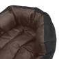 vidaXL Hundekissen Wendbar und Waschbar Schwarz und Braun 65x50x20 cm vidaXL Hundekissen Wendbar und Waschbar Schwarz und Braun 65x50x20 cm