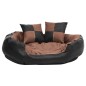 vidaXL Hundekissen Wendbar und Waschbar Schwarz und Braun 85x70x20 cm vidaXL Hundekissen Wendbar und Waschbar Schwarz und Braun 85x70x20 cm